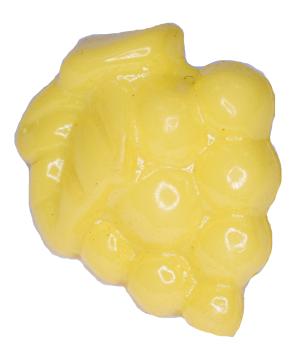 Bouton enfant en forme de raisin en jaune clair 18 mm 0,47 inch